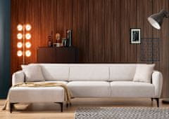 Atelier Del Sofa Rohová sedací souprava Belissimo Left - Off White, Bílá