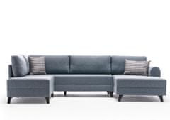 Atelier Del Sofa Rohová sedací souprava Belen - Blue, Modrá