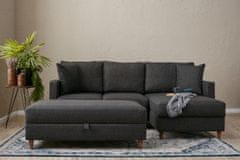 Atelier Del Sofa Rohová sedací souprava Eva Right - Anthracite, Antracitová