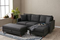 Atelier Del Sofa Rohová sedací souprava Eva Right - Anthracite, Antracitová