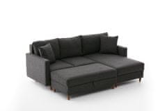 Atelier Del Sofa Rohová sedací souprava Eva Right - Anthracite, Antracitová