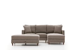 Atelier Del Sofa Rohová sedací souprava Eva Right - Cream, Krémová