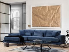 Atelier Del Sofa Rohová sedací souprava Frido Left (Chl+3R) - Navy Blue, Modrá