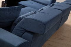 Atelier Del Sofa Rohová sedací souprava Frido Left (Chl+3R) - Navy Blue, Modrá