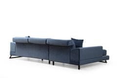 Atelier Del Sofa Rohová sedací souprava Frido Left (Chl+3R) - Navy Blue, Modrá