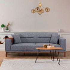 Atelier Del Sofa 3-místná pohovka Liones 3 - Dark Grey, Tmavá Šedá