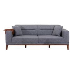 Atelier Del Sofa 3-místná pohovka Liones 3 - Dark Grey, Tmavá Šedá