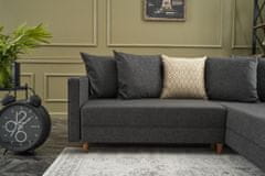 Atelier Del Sofa Rohová sedací souprava Aydam Right - Anthracite, Antracitová