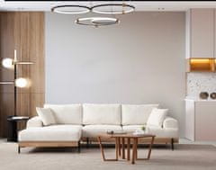 Atelier Del Sofa Rohová sedací souprava Eti Oak Left - White, Bílá