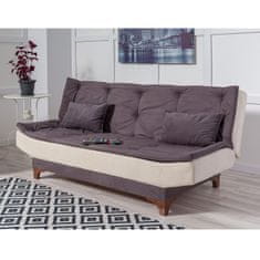 Atelier Del Sofa 3-místná pohovka Kelebek - Anthracite, Cream, Antracitová, Krémová