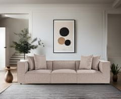 Atelier Del Sofa 3-místná pohovka Sora 3 - Sand Beige, Písková Béžová