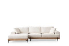 Atelier Del Sofa Rohová sedací souprava Eti Oak Left - White, Bílá