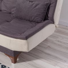 Atelier Del Sofa 3-místná pohovka Kelebek - Anthracite, Cream, Antracitová, Krémová