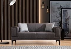 Atelier Del Sofa 2-místná pohovka Horizon - Dark Grey, Tmavá Šedá