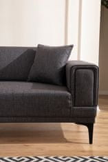 Atelier Del Sofa 2-místná pohovka Horizon - Dark Grey, Tmavá Šedá