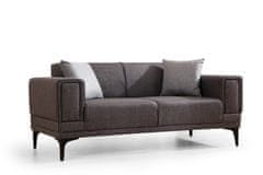 Atelier Del Sofa 2-místná pohovka Horizon - Dark Grey, Tmavá Šedá