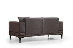 Atelier Del Sofa 2-místná pohovka Horizon - Dark Grey, Tmavá Šedá