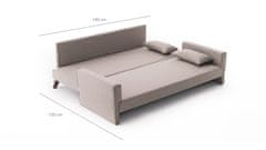 Atelier Del Sofa 3-místná pohovka Bella Sofa Bed - Cream, Krémová