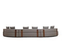 Atelier Del Sofa Rohová sedací souprava Gondol-3 (CHL-SOL-O3-CHL-SAĞ) - Grey, Šedá