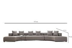 Atelier Del Sofa Rohová sedací souprava Gondol-3 (CHL-SOL-O3-CHL-SAĞ) - Grey, Šedá