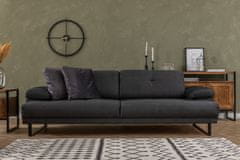 Atelier Del Sofa 3-místná pohovka Mustang - Anthracite, Antracitová