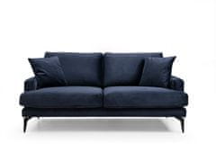 Atelier Del Sofa 2-místná pohovka Papira 2 Seater - Navy Blue, Modrá