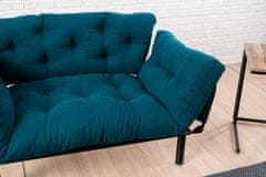 Atelier Del Sofa 2-místná pohovka Nitta - Petrol Blue, Modrá