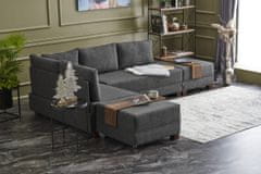 Atelier Del Sofa Rohová sedací souprava Fly Left - Anthracite, Antracitová