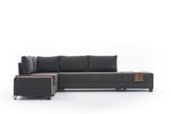 Atelier Del Sofa Rohová sedací souprava Fly Left - Anthracite, Antracitová