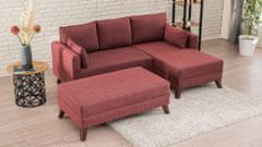 Atelier Del Sofa Rohová sedací souprava Bella Corner Sofa Right 2 - Claret Red, Červená