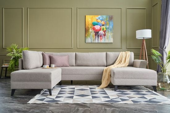 Atelier Del Sofa Rohová sedací souprava Eris - Cream, Krémová