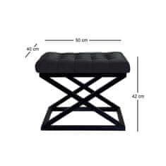 Atelier Del Sofa Taburet Capraz - Black v2, Černá