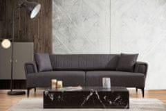 Atelier Del Sofa 3-místná pohovka Hamlet - Dark Grey, Tmavá Šedá