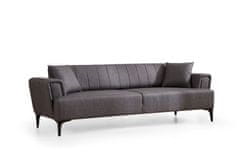 Atelier Del Sofa 3-místná pohovka Hamlet - Dark Grey, Tmavá Šedá