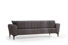 Atelier Del Sofa 3-místná pohovka Hamlet - Dark Grey, Tmavá Šedá