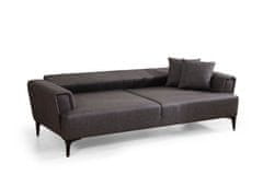 Atelier Del Sofa 3-místná pohovka Hamlet - Dark Grey, Tmavá Šedá