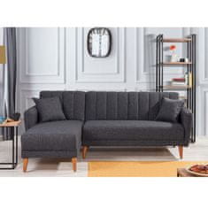 Atelier Del Sofa Rohová sedací souprava Aqua Corner Left - Dark Grey, Tmavá Šedá