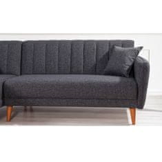 Atelier Del Sofa Rohová sedací souprava Aqua Corner Left - Dark Grey, Tmavá Šedá