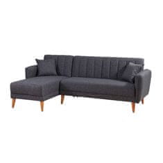 Atelier Del Sofa Rohová sedací souprava Aqua Corner Left - Dark Grey, Tmavá Šedá