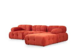 Atelier Del Sofa Rohová sedací souprava Doblo 3 Seater with Pouffe ( L1-O1-1R-Pouffe) - Red, Červená