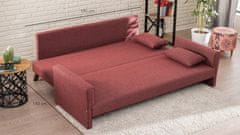 Atelier Del Sofa 3-místná pohovka Bella Sofa Bed - Claret Red, Červená