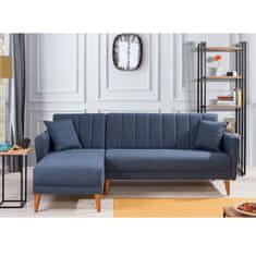 Atelier Del Sofa Rohová sedací souprava Aqua Corner Left - Dark Blue, Tmavá Modrá