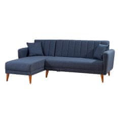 Atelier Del Sofa Rohová sedací souprava Aqua Corner Left - Dark Blue, Tmavá Modrá