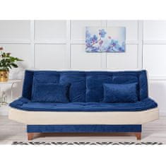 Atelier Del Sofa 3-místná pohovka Kelebek - Dark Blue, Cream, Tmavá Modrá, Krémová