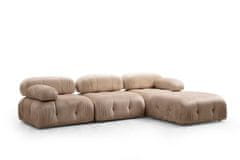 Atelier Del Sofa Rohová sedací souprava Bubble Corner ( L1-O1-1R -Puf) - Cream, Krémová