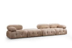 Atelier Del Sofa Rohová sedací souprava Bubble Corner ( L1-O1-1R -Puf) - Cream, Krémová