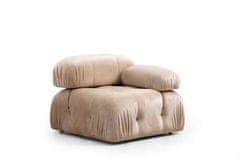 Atelier Del Sofa Rohová sedací souprava Bubble Corner ( L1-O1-1R -Puf) - Cream, Krémová