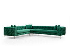 Atelier Del Sofa Rohová sedací souprava Como Left - Green, Zelená