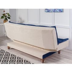 Atelier Del Sofa 3-místná pohovka Kelebek - Dark Blue, Cream, Tmavá Modrá, Krémová