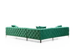 Atelier Del Sofa Rohová sedací souprava Como Left - Green, Zelená